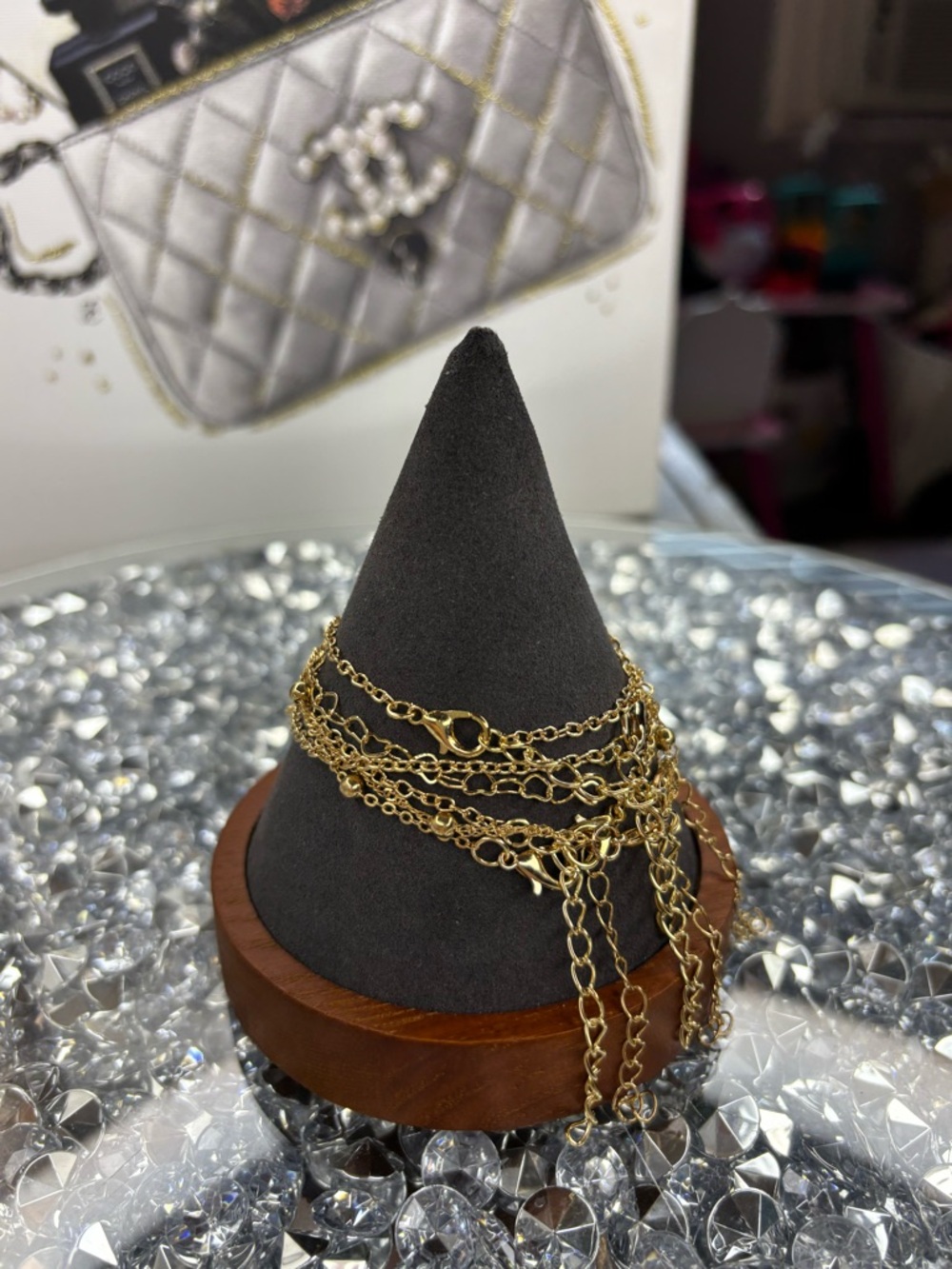 Gold tone stackable bracelets - Picture 5 of 8